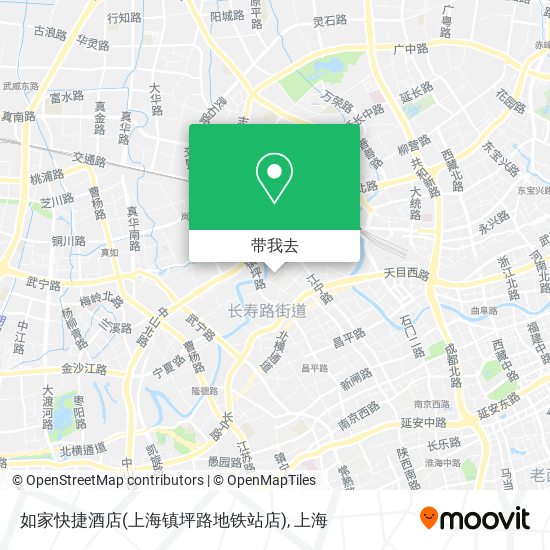 如家快捷酒店(上海镇坪路地铁站店)地图