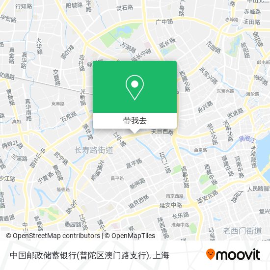 中国邮政储蓄银行(普陀区澳门路支行)地图