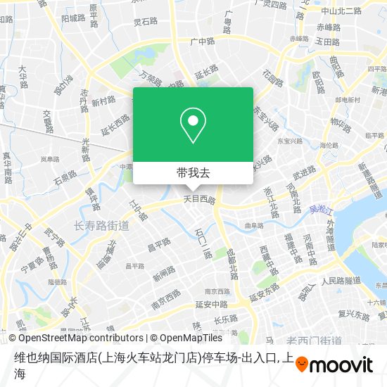 维也纳国际酒店(上海火车站龙门店)停车场-出入口地图