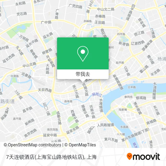 7天连锁酒店(上海宝山路地铁站店)地图