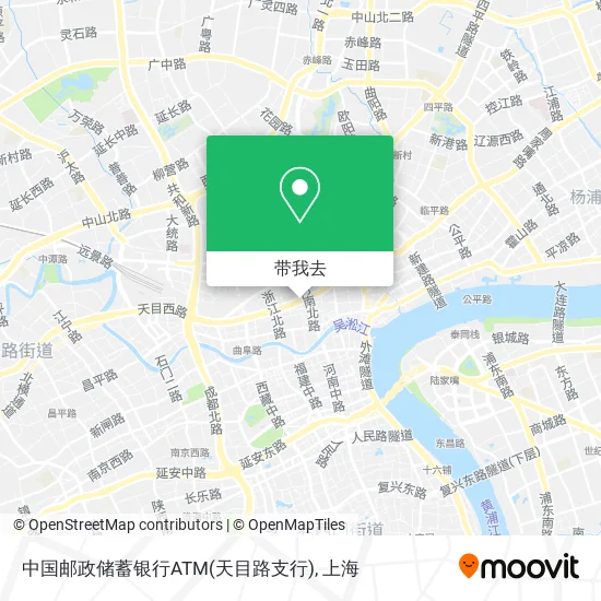 中国邮政储蓄银行ATM(天目路支行)地图