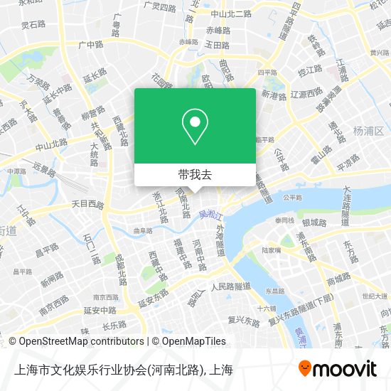 上海市文化娱乐行业协会(河南北路)地图