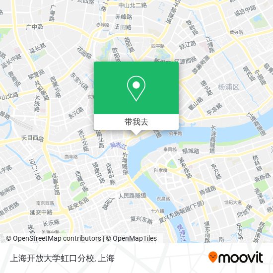 上海开放大学虹口分校地图