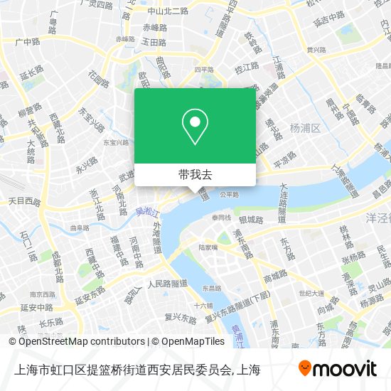 上海市虹口区提篮桥街道西安居民委员会地图