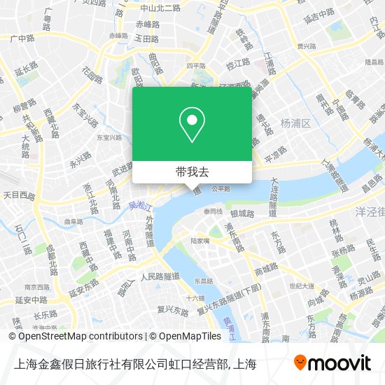 上海金鑫假日旅行社有限公司虹口经营部地图