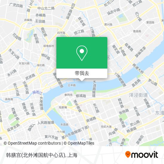 韩膳宫(北外滩国航中心店)地图