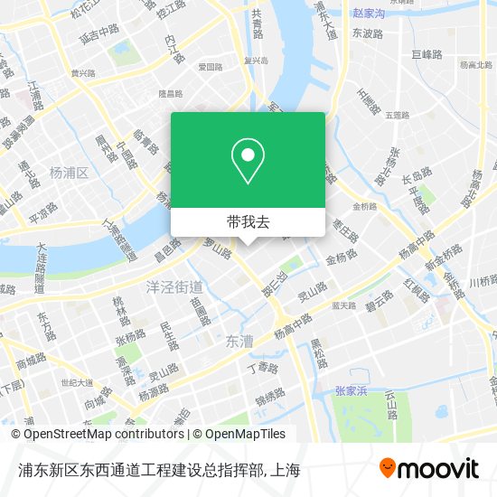 浦东新区东西通道工程建设总指挥部地图