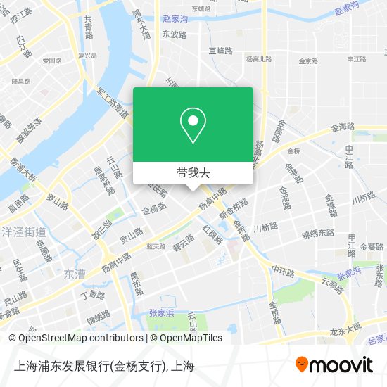 上海浦东发展银行(金杨支行)地图