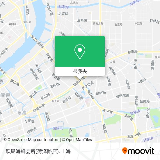 跃民海鲜会所(菏泽路店)地图