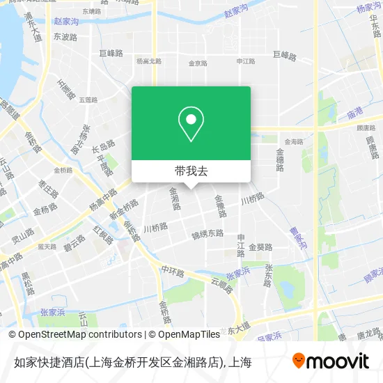 如家快捷酒店(上海金桥开发区金湘路店)地图