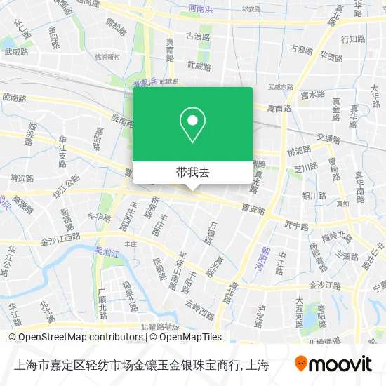 上海市嘉定区轻纺市场金镶玉金银珠宝商行地图