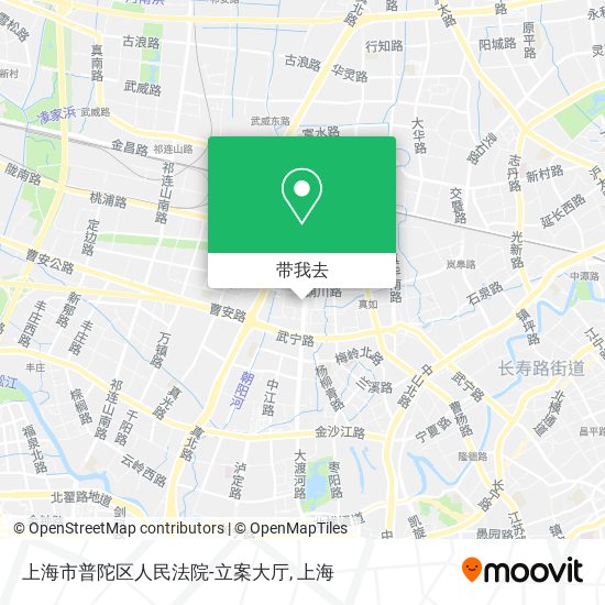 上海市普陀区人民法院-立案大厅地图