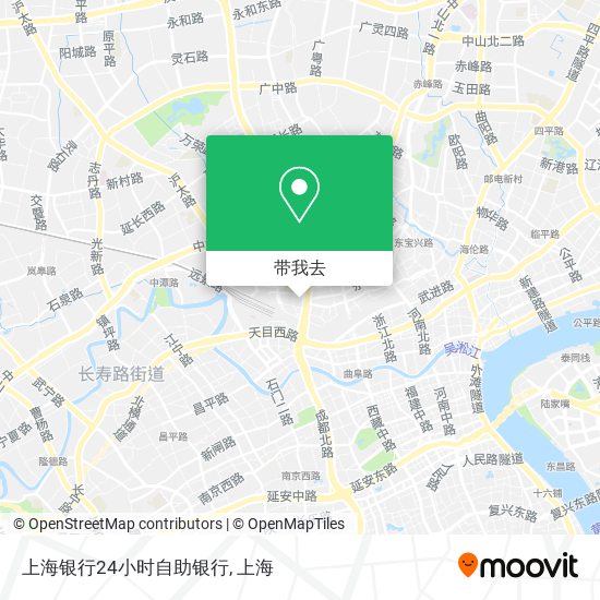 上海银行24小时自助银行地图