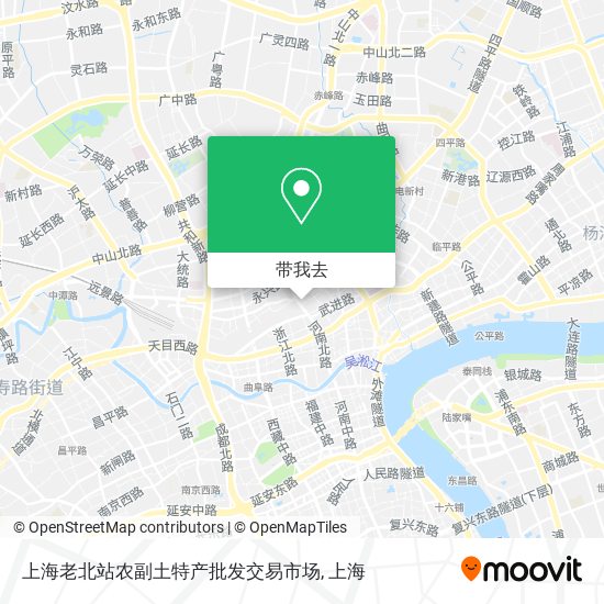 上海老北站农副土特产批发交易市场地图