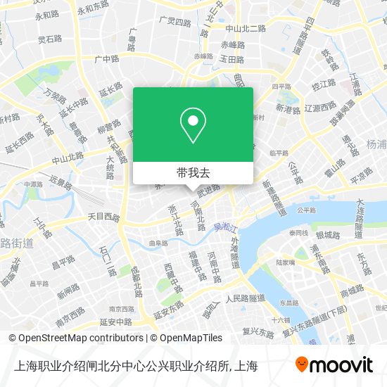 上海职业介绍闸北分中心公兴职业介绍所地图
