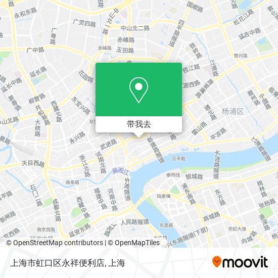 上海市虹口区永祥便利店地图