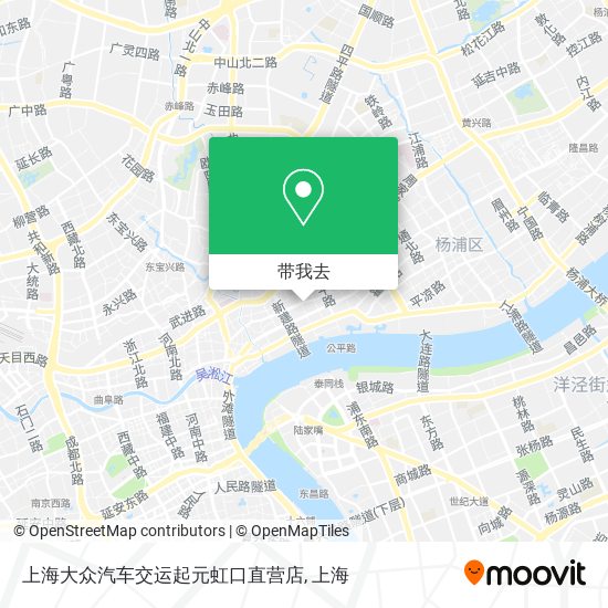 上海大众汽车交运起元虹口直营店地图