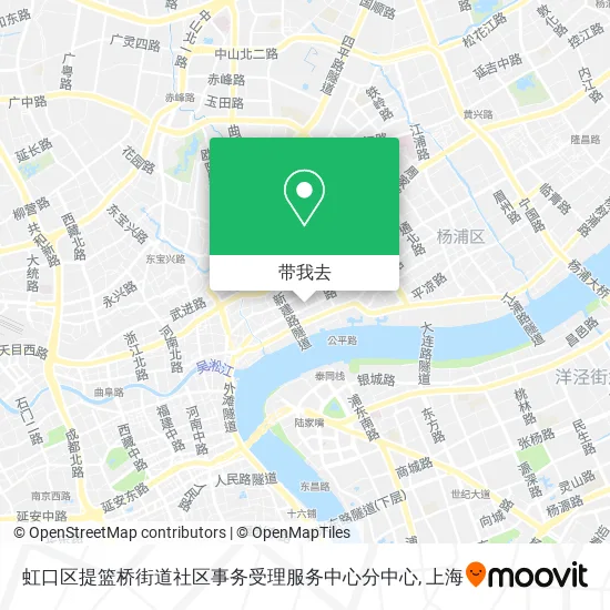 虹口区提篮桥街道社区事务受理服务中心分中心地图