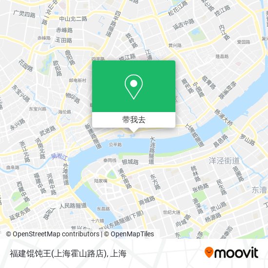 福建馄饨王(上海霍山路店)地图