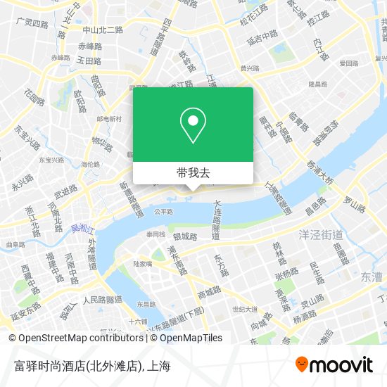 富驿时尚酒店(北外滩店)地图
