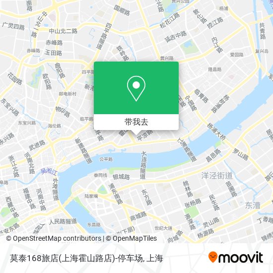 莫泰168旅店(上海霍山路店)-停车场地图