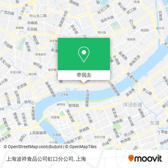 上海波祥食品公司虹口分公司地图