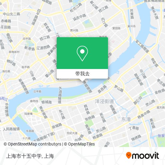 上海市十五中学地图