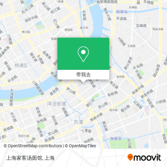 上海家客汤面馆地图
