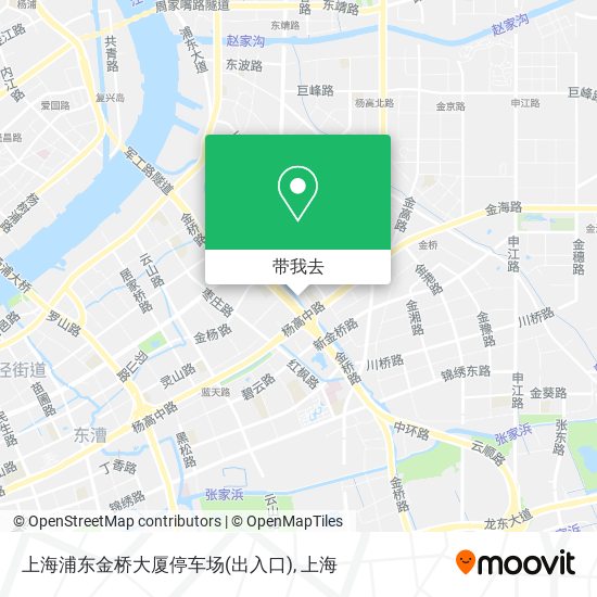上海浦东金桥大厦停车场(出入口)地图
