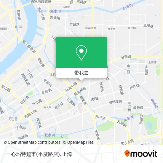 一心玛特超市(平度路店)地图