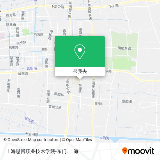 上海思博职业技术学院-东门地图
