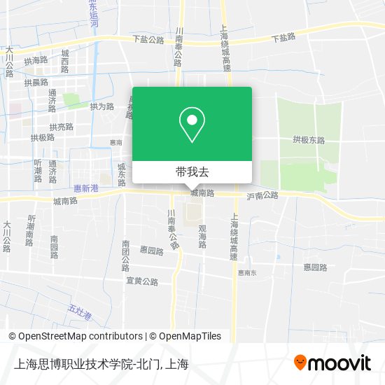 上海思博职业技术学院-北门地图