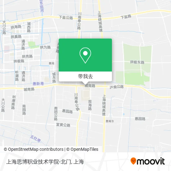 上海思博职业技术学院-北门地图