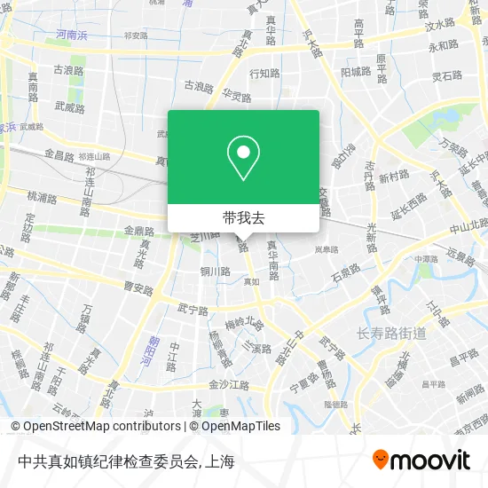 中共真如镇纪律检查委员会地图