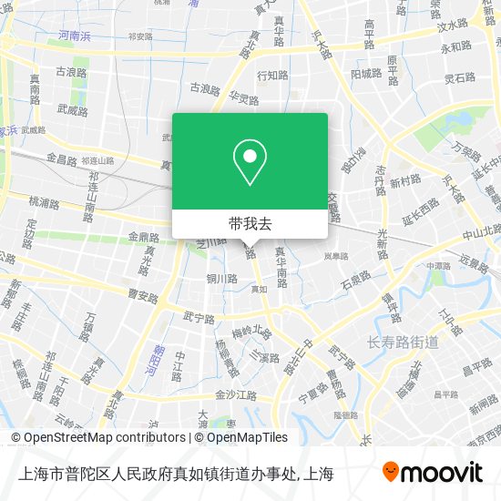 上海市普陀区人民政府真如镇街道办事处地图
