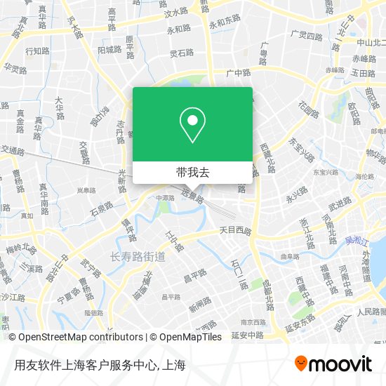 用友软件上海客户服务中心地图