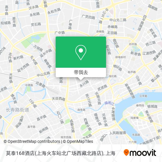 莫泰168酒店(上海火车站北广场西藏北路店)地图