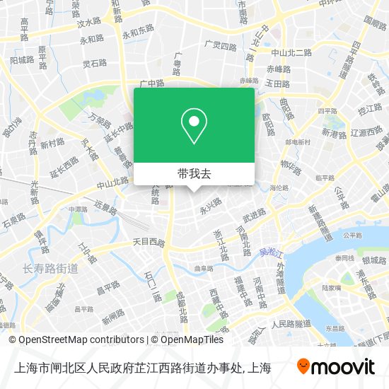 上海市闸北区人民政府芷江西路街道办事处地图