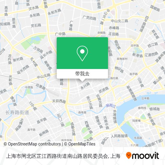 上海市闸北区芷江西路街道南山路居民委员会地图
