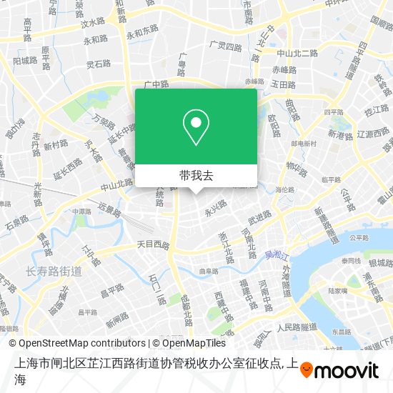 上海市闸北区芷江西路街道协管税收办公室征收点地图