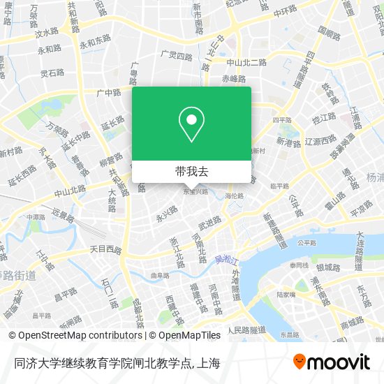 同济大学继续教育学院闸北教学点地图