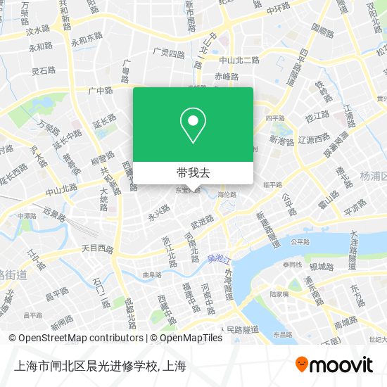 上海市闸北区晨光进修学校地图