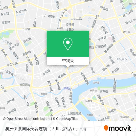 澳洲伊微国际美容连锁（四川北路店）地图