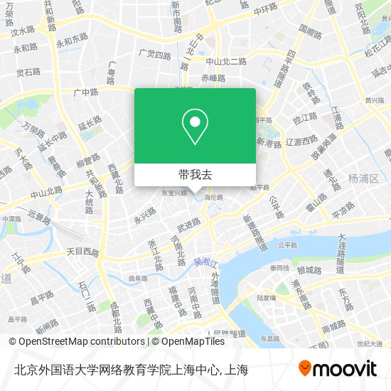 北京外国语大学网络教育学院上海中心地图