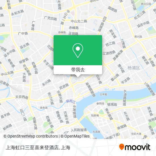 上海虹口三至喜来登酒店地图