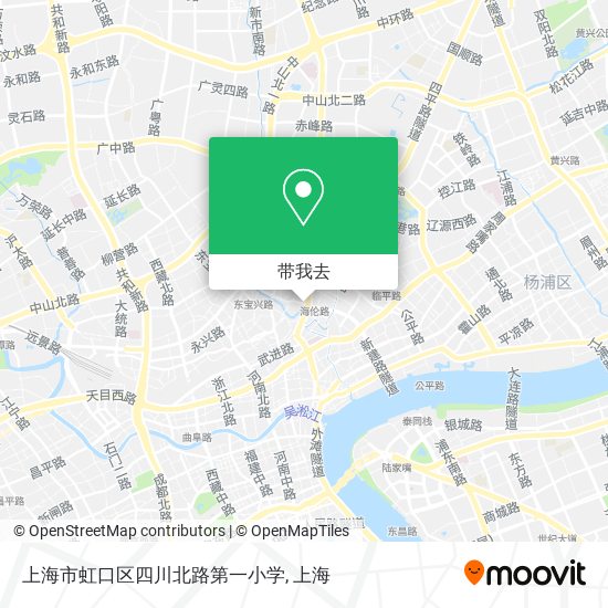 上海市虹口区四川北路第一小学地图