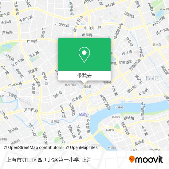 上海市虹口区四川北路第一小学地图