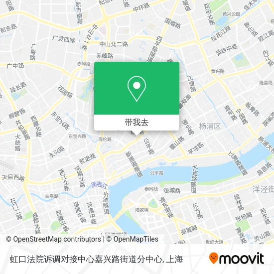 虹口法院诉调对接中心嘉兴路街道分中心地图