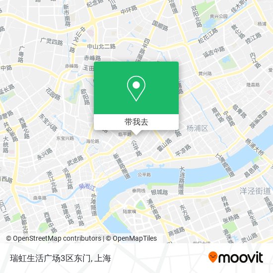瑞虹生活广场3区东门地图
