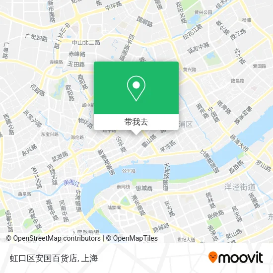 虹口区安国百货店地图